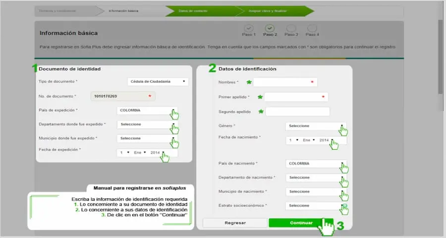 Información de Registro SENA